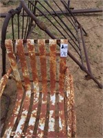 2 x Antique Garden Chairs & Old Bedframe