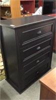 Black four drawer chest