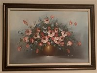 Oil painting by R. Cox framed  42" x 30"