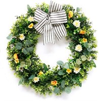 Super Holiday Artificial Green Leaves Wreath