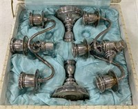 Pair of Sterling 950 Silver Candle Sticks