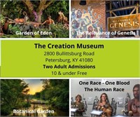 2 Tickets to The Creation Museum