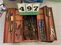 Metal Tool Box Full of Mixed Tools