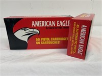 American Eagle 45 auto ammo, 2 50rd boxes,