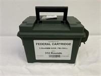 Ammo can of 312 rounds of 5.56 62gr green tip