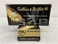 Sellier & Bellot 10mm 180gr ammo, 2 boxes/50rds/bo