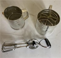 Vintage Hand Mixer and Sifters