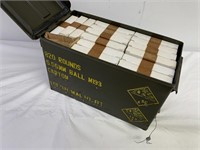 metal ammo can with 5.56 ball ammo, 820 rds