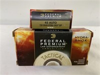 2 boxes of Federal Premium 45 auto Hydro shock amm