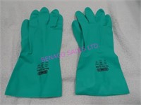 LOT, 4 PACKS (38 PAIRS) GREEN NITRILE WASH GLOVES