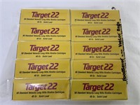10 boxes of 50 rds each of 22lr 40gr PMC ammo,