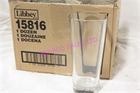 LOT, 1 BOX (8 PCS) 16oz LIBBEY COOLER GLASSES