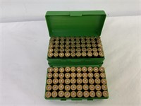 2 plastic ammo cases with Federal 44 mag ammo, HP,