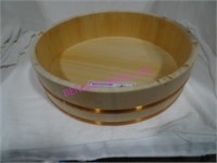 1X, NEW 24"D WOOD JAPANESE RICE MIXING BOWL