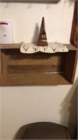 Wooden shelf with decor