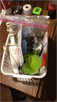 Basket of kitchen supplies