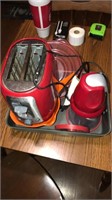 Cake pan, toaster, ninja mixer