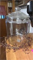 Large 2 gallon  anchor hocking cookie jar with
