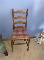 Wooden chair with cushion