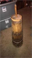 Wood butter churn