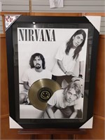 Nirvana Framed Print w/ Gold LP