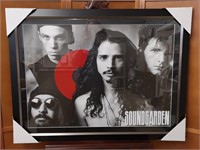 Soundgarden Framed Print w/ Red LP
