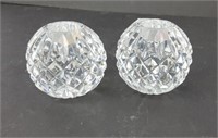 Pair of Round Waterford Candle Holders