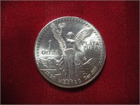 1991 Mexico Silver 1oz Coin  .999