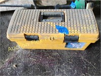yellow plastic toolbox