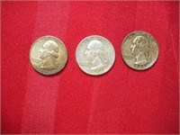 1946 & 1958 Silver Quarters  Mint Stamp D