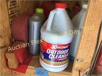 window washer fluid, oxy clean, gas can misc