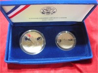 1986 Liberty Silver Dollar & Half Dollar