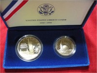 1986 Liberty Silver Dollar & Half Dollar