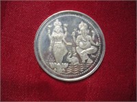 Indian Silver Medallion  1.25 Inches