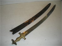 Vintage Sword W/Sheath   30 Inch Blade