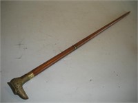 Vintage Flask Cane   34 Inches Long