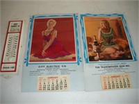 Vintage Girly Calendars & Thermometer