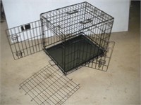 2 Door Pet Crate W/Divider  25x18x21 Inches