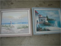 (2) Oil On Canvas Paintings