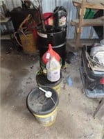 Oil, funnel, barrel w/pump