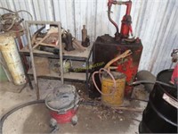 Vacuum, oil, jack, chain saw and misc.