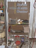 Horse health center and shelf w/contents
