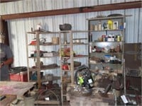 Drill bits, shelves, chainsaw, propane, nails,