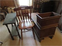 Cedar Chest, antique chair & antique small