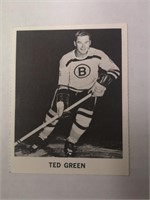 TED GREEN 1966 COKE CARD BOSTON BRUINS