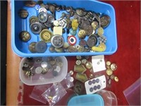 Antique button lot. Military, Fire dept, more.
