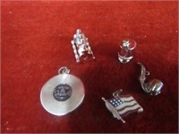 (5)Sterling Silver Charms. Capitol records.