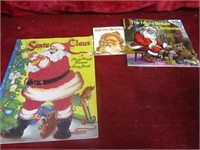 Vintage Santa Claus books. Christmas.