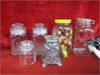 (6)Glass canisters.