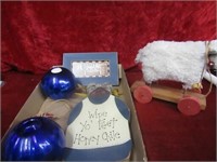 Pull toy sheep, candle holders, and more.